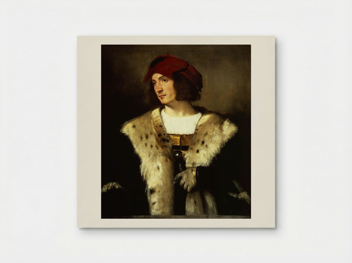 Portrait of a Man in a Red Cap - Titian - Poster
