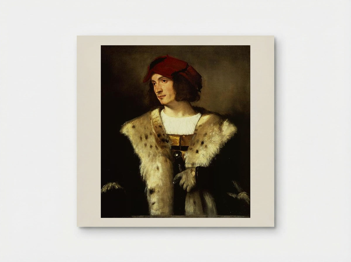 Portrait of a Man in a Red Cap - Titian - Poster