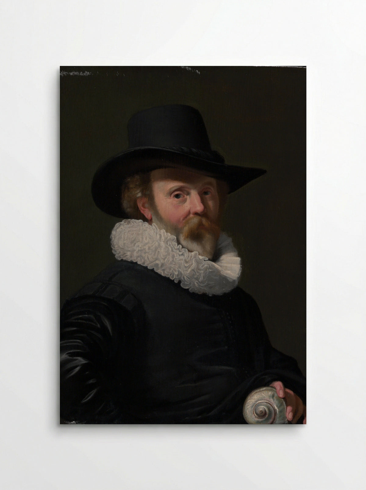 Portrait of a Man with a Shell - Thomas de Keyser - Poster
