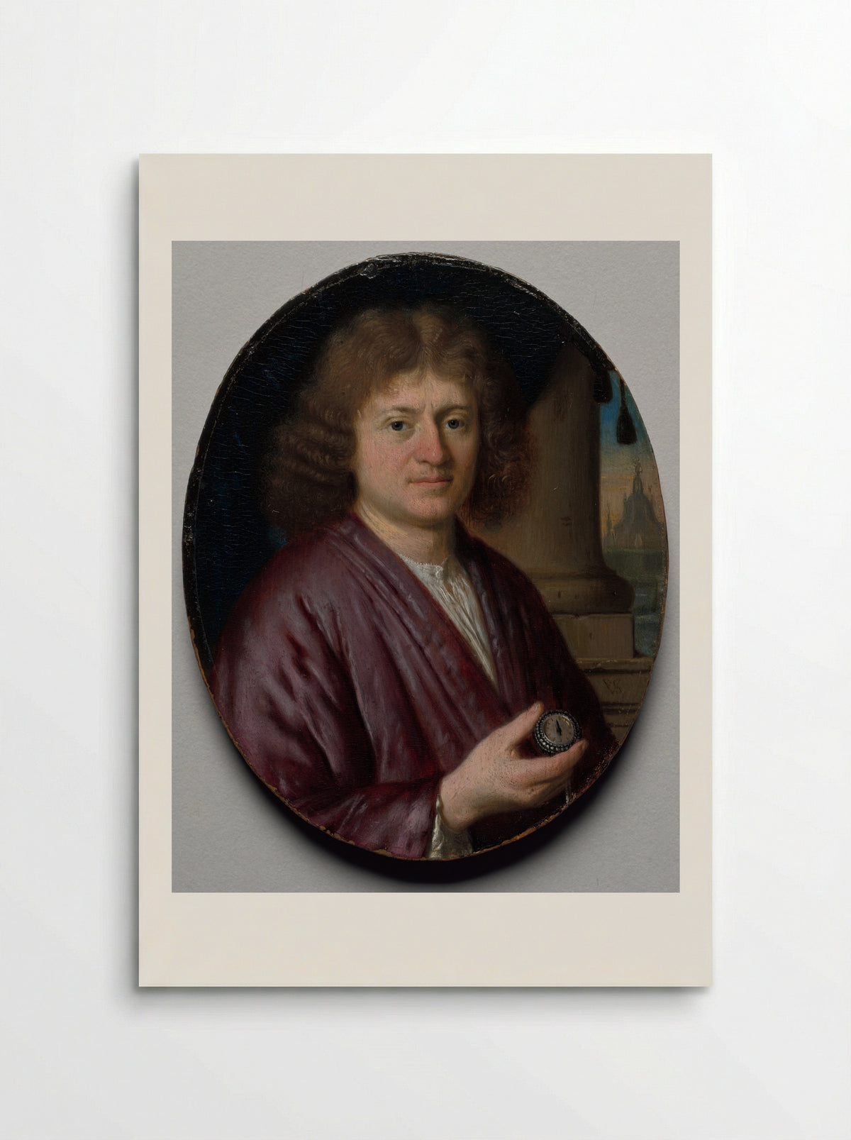 Portrait of a Man with a Watch - Pieter Cornelisz. van Slingelandt - Poster