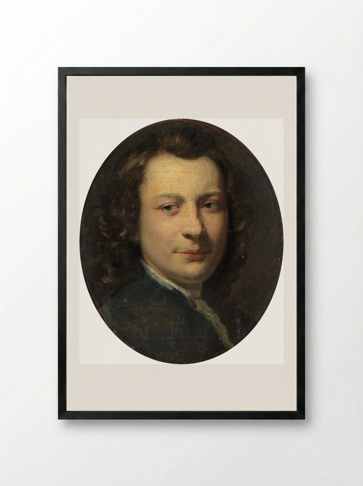 Portrait of a Man - Frans van der Mijn - Framed Print Black