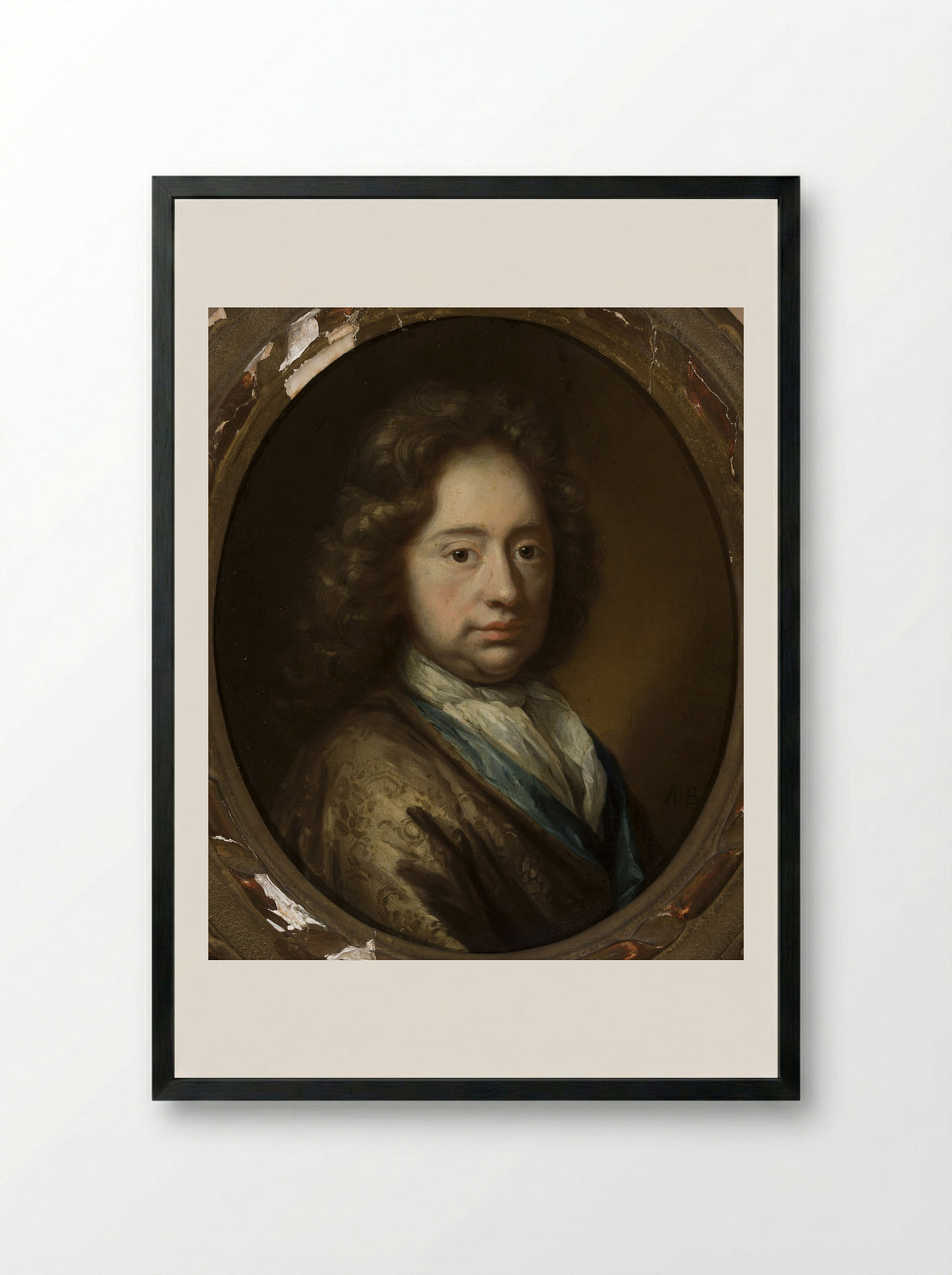 Portrait of a Man - Arnold Boonen - Framed Print Black
