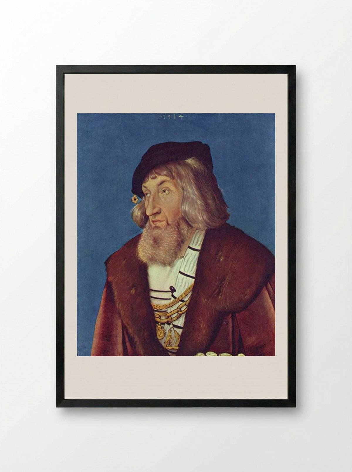 Portrait of a Man - Hans Baldung - Framed Print Black