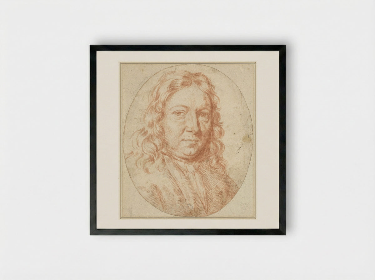Portrait of a Man - Gerard Hoet (I) - Framed Print Black