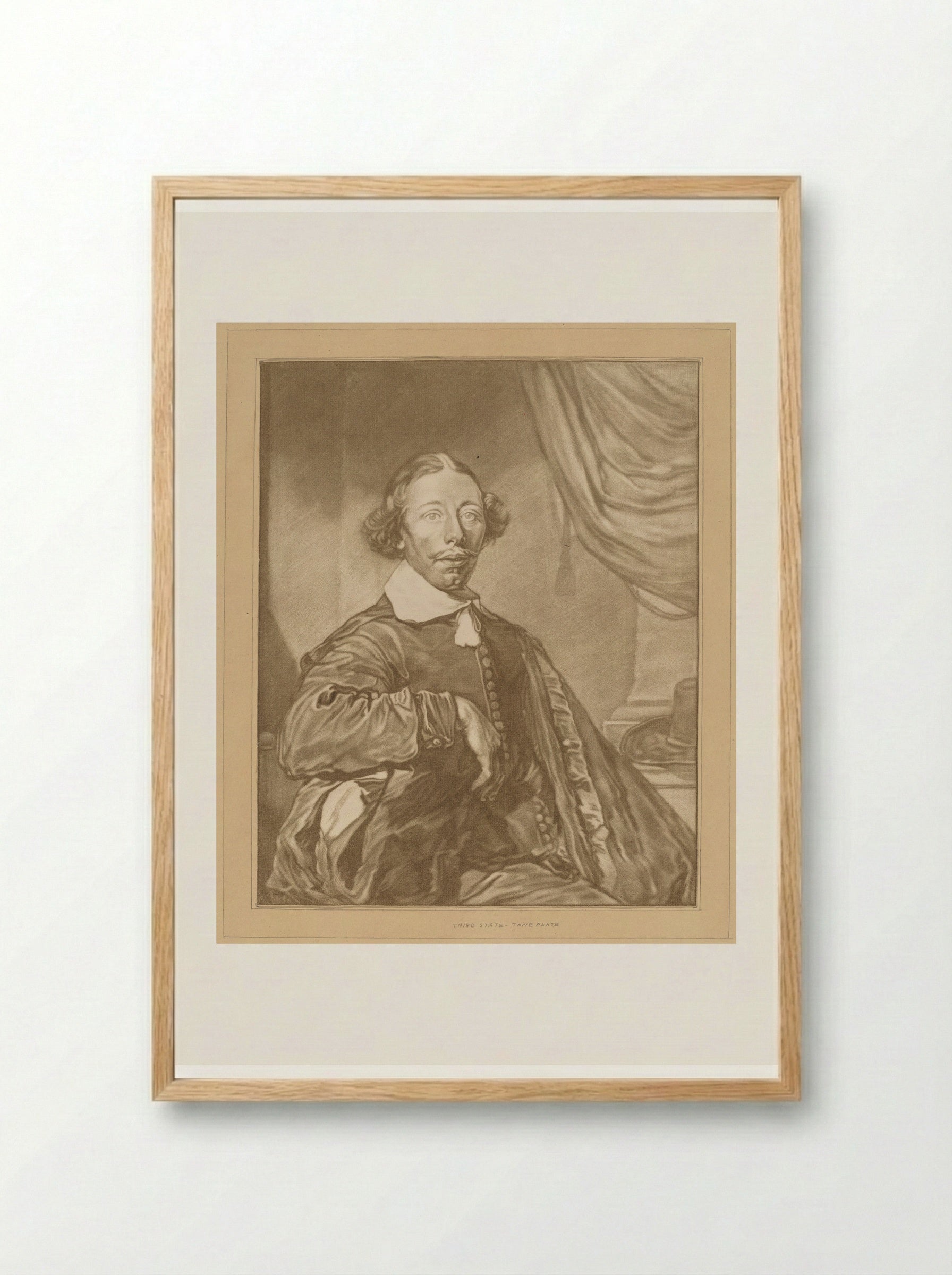 Portrait of a Man - Cornelis Visscher - Framed Print Wood