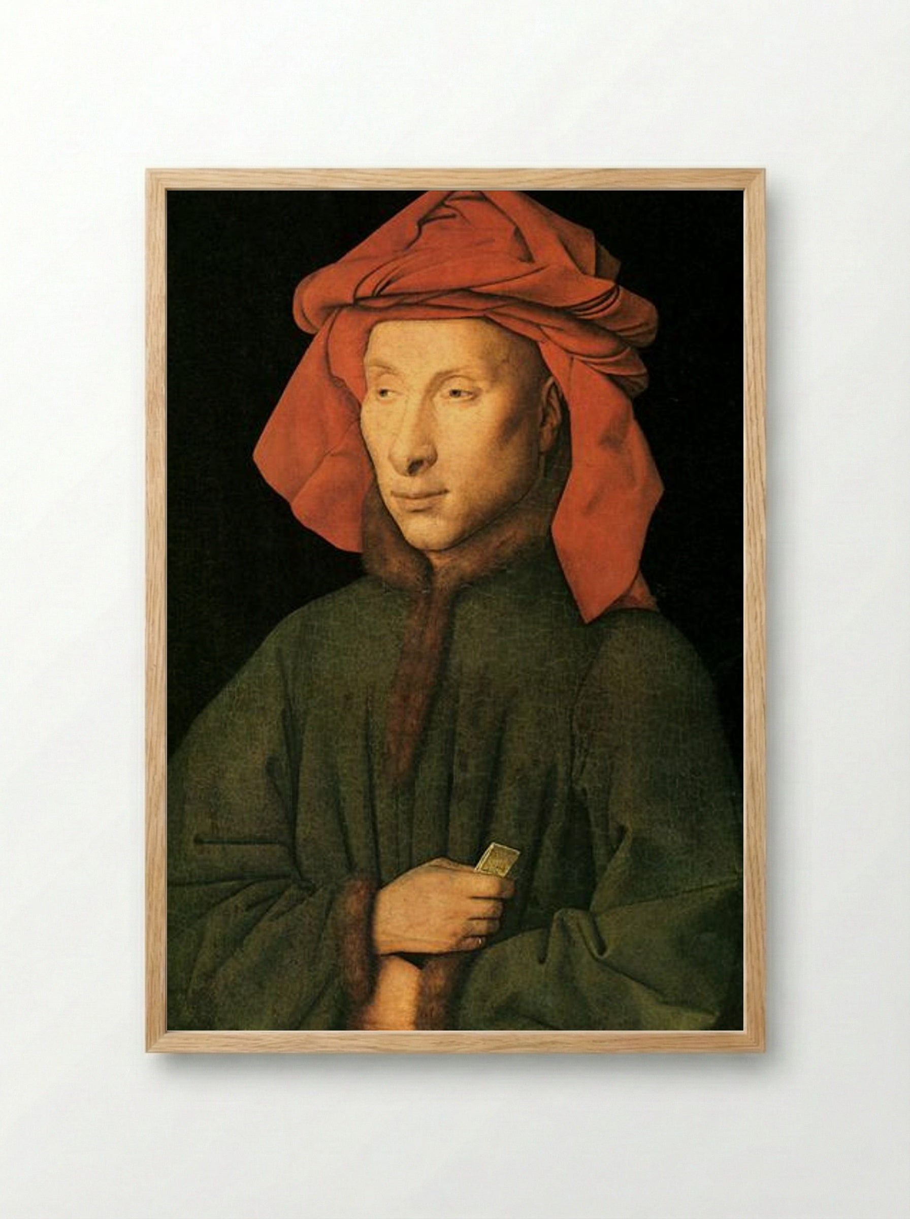 Portrait of a Man - Jan van Eyck - Framed Print Wood