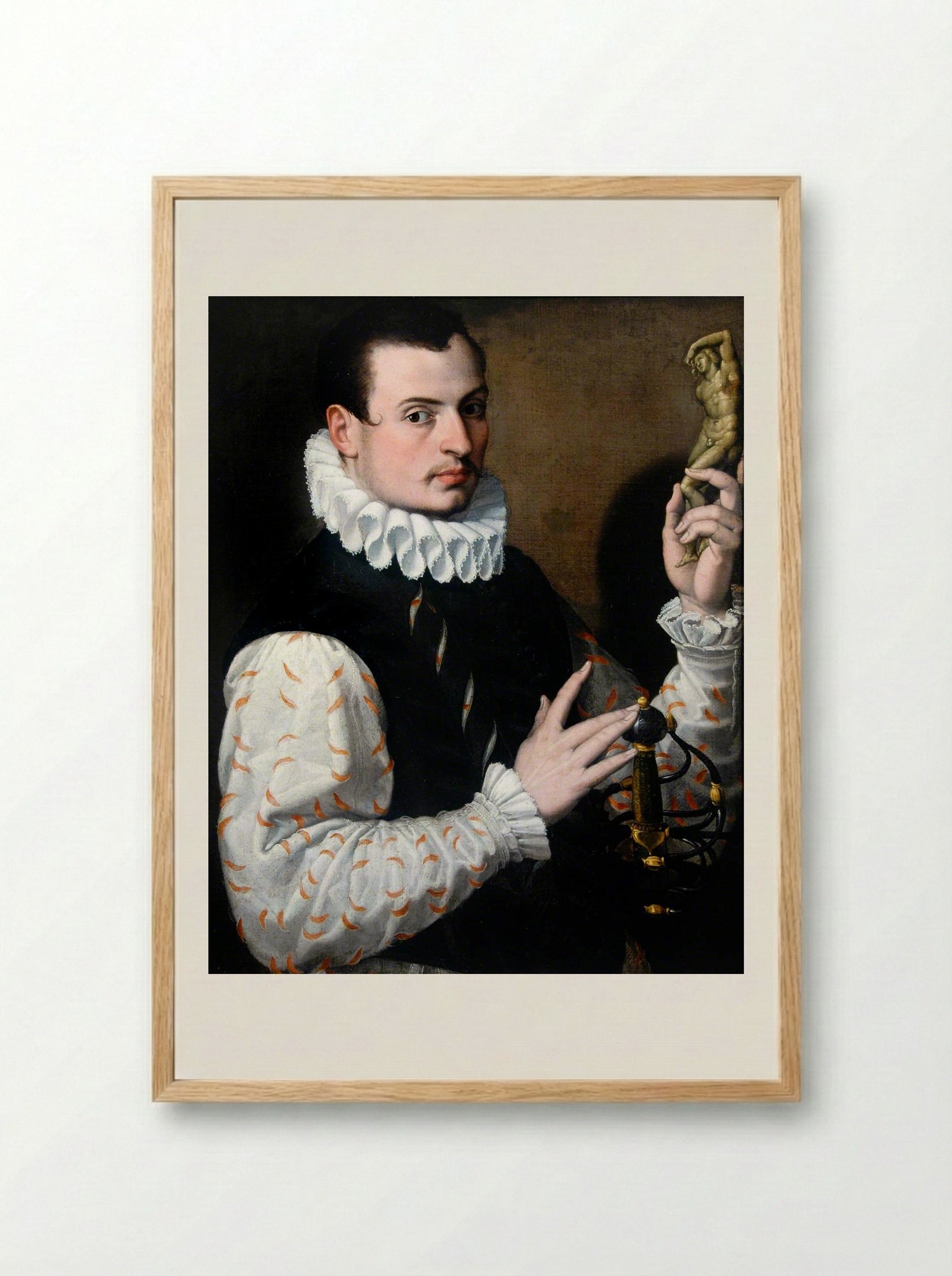 Portrait of a Man - Bartolomeo Passarotti - Framed Print Wood