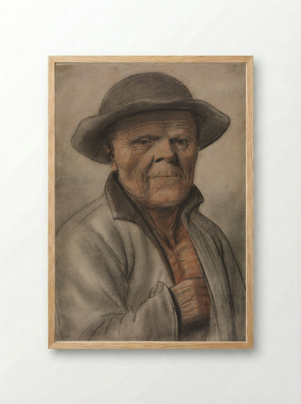 Portrait of a Man - Nicolas Lagneau - Framed Print Wood