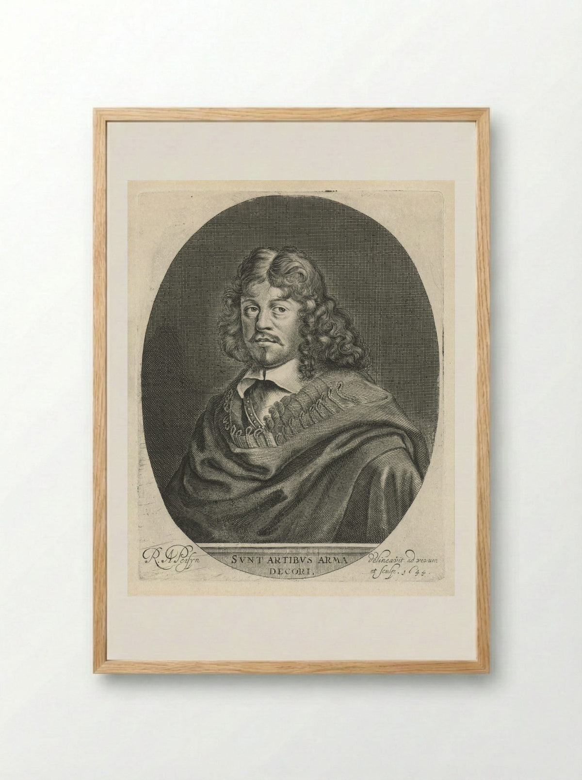 Portrait of a Man - Ludwig von Siegen - Framed Print Wood