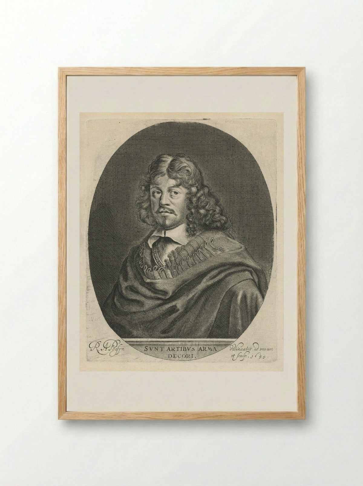 Portrait of a Man - Ludwig von Siegen - Framed Print Wood