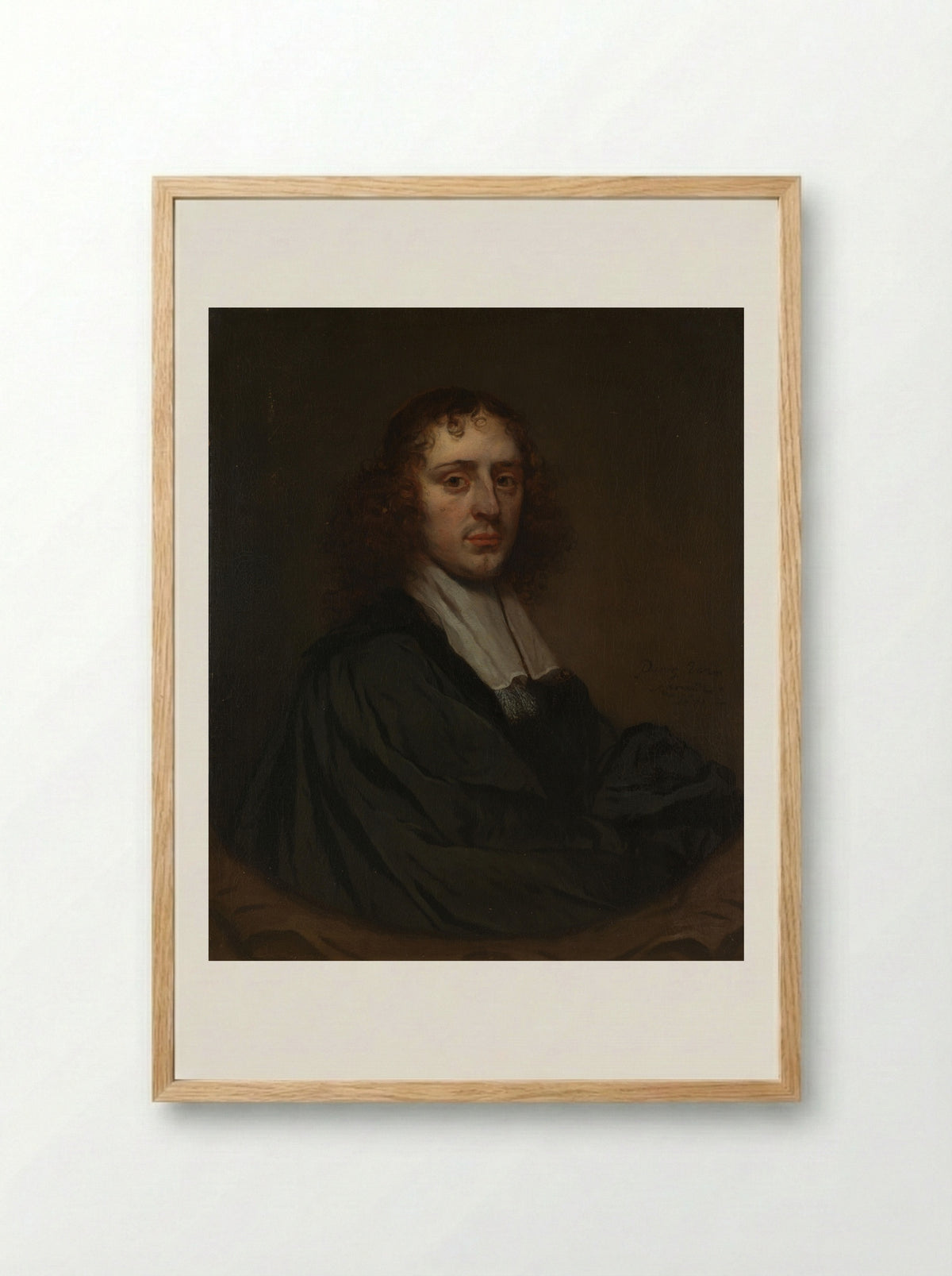 Portrait of a Man - Pieter van Anraedt - Framed Print Wood