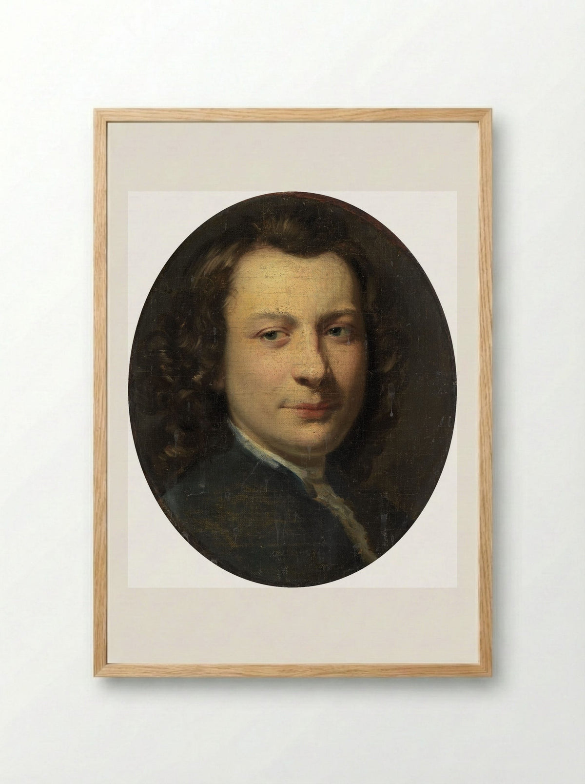 Portrait of a Man - Frans van der Mijn - Framed Print Wood