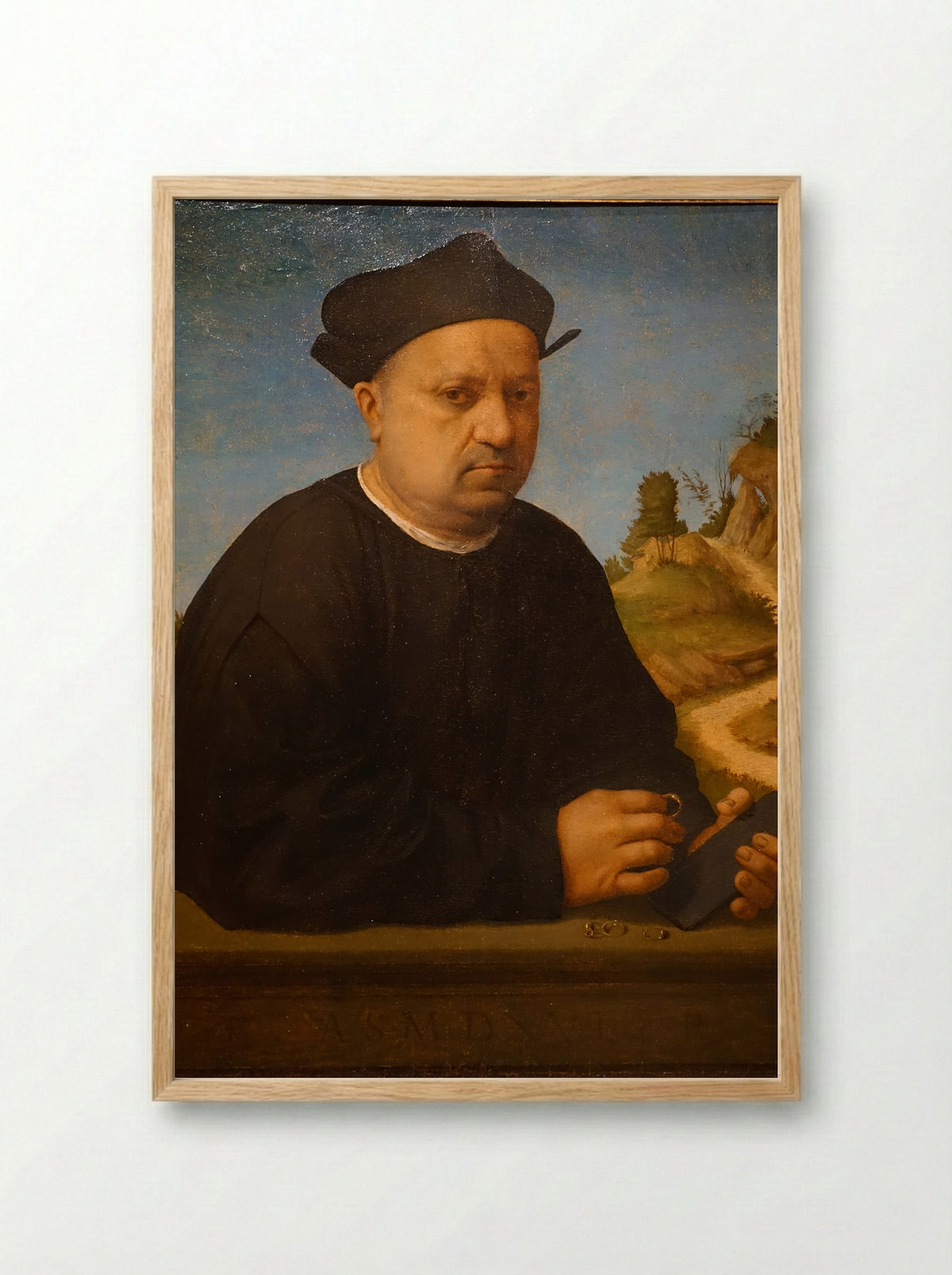 Portrait of a Man - Franciabigio - Framed Print Wood
