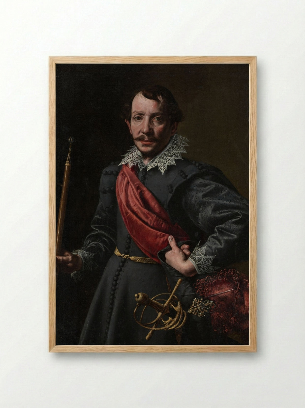Portrait of a Man - Tanzio da Varallo - Framed Print Wood