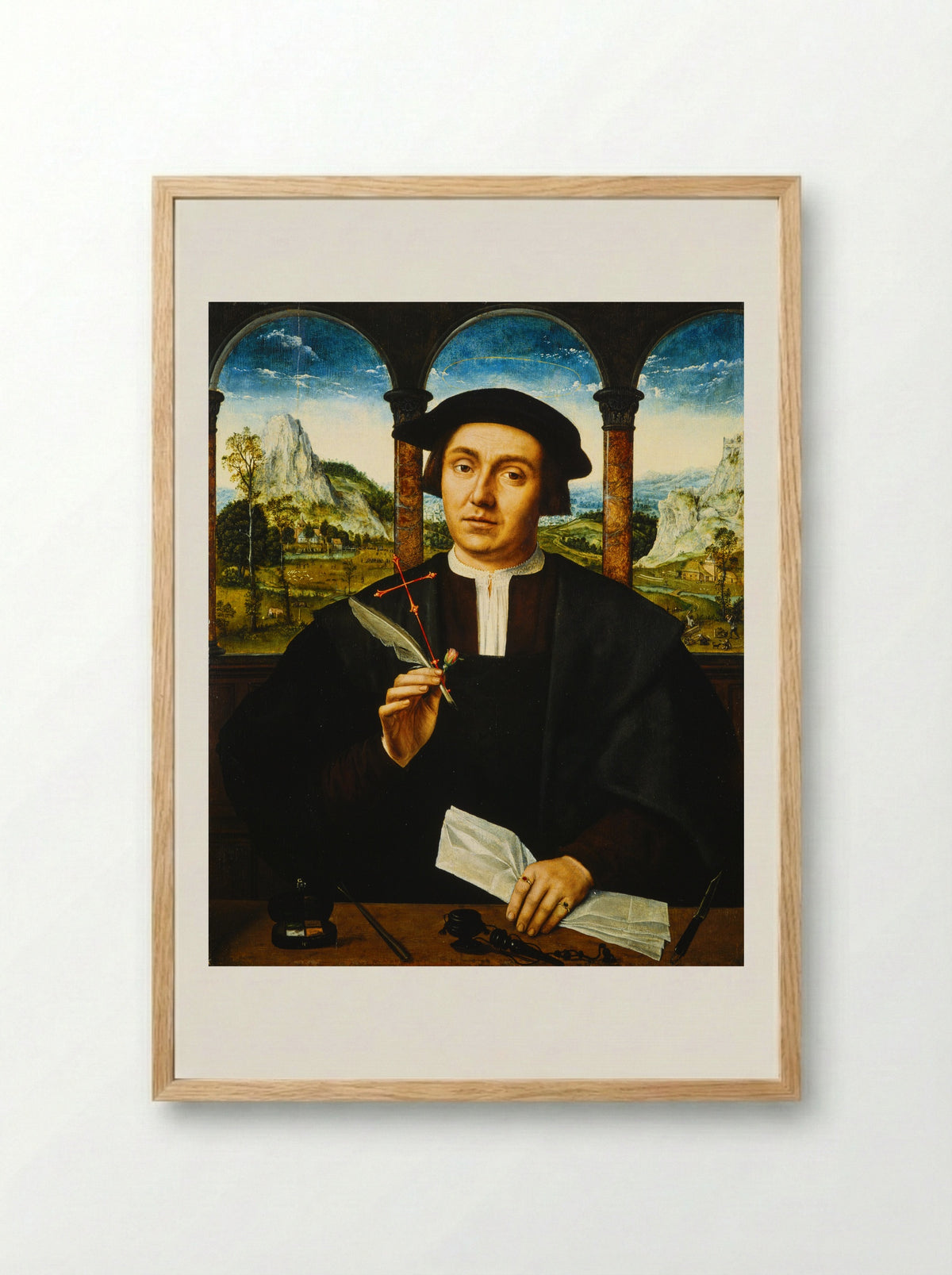 Portrait of a Man - Quinten Massys - Framed Print Wood