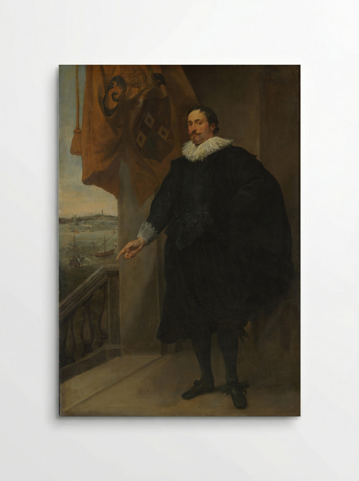 Portrait of a Nobleman, possibly Adriaan van der Borcht - Anthony van Dyck - Poster