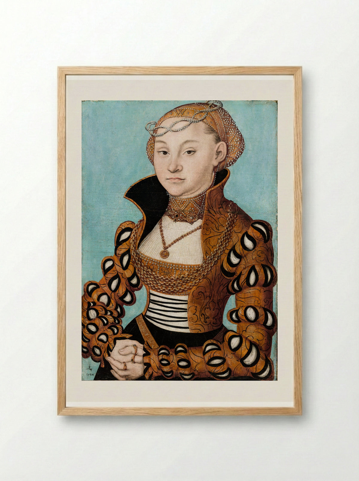Portrait of a Noblewoman - Lucas Cranach the Elder - Framed Print Wood
