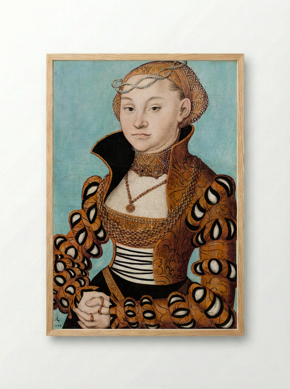 Portrait of a Noblewoman - Lucas Cranach the Elder - Framed Print Wood