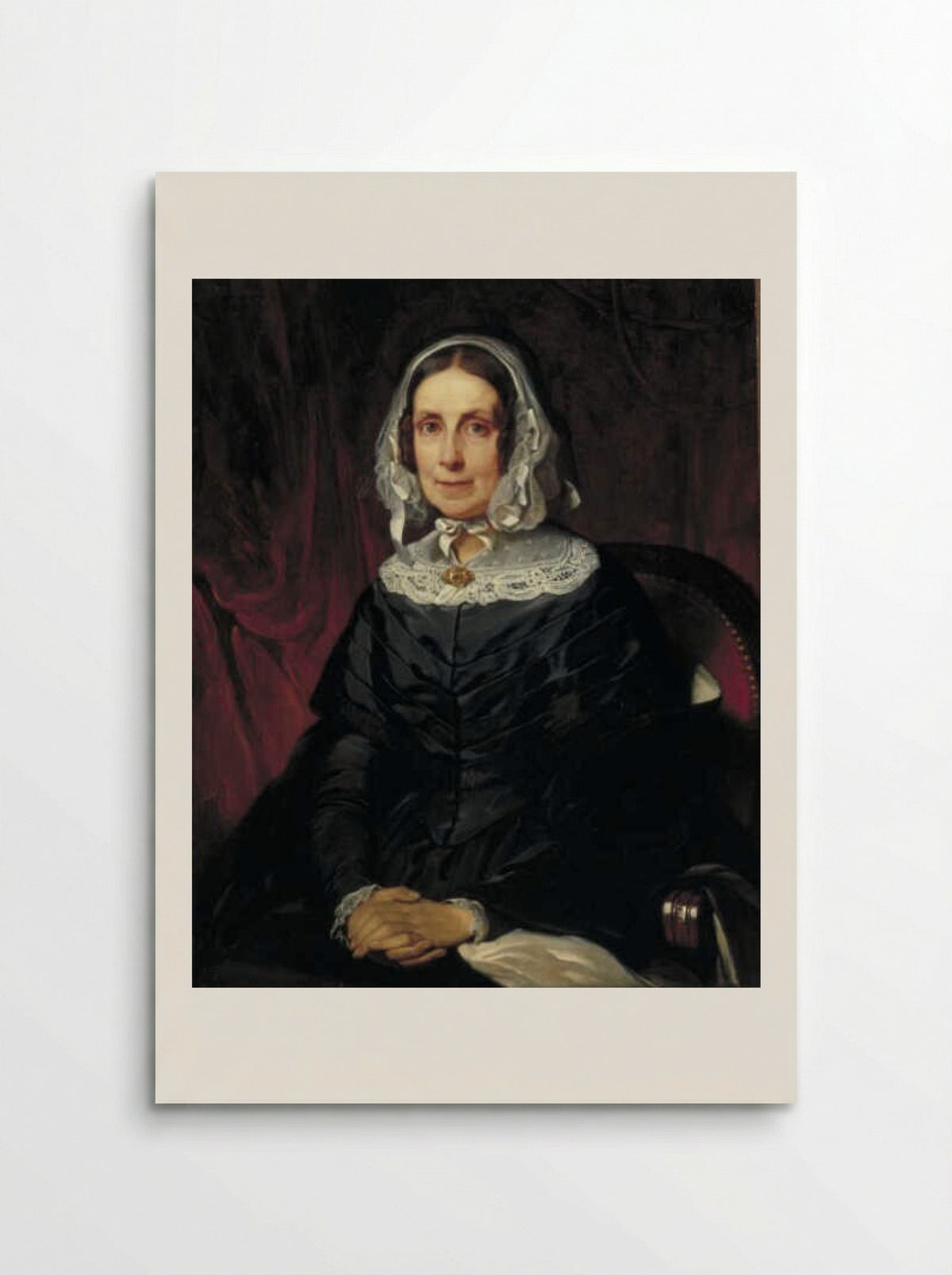 Portrait of a Seated Woman in Mourning Attire - Willem Hendrik Schmidt - Poster