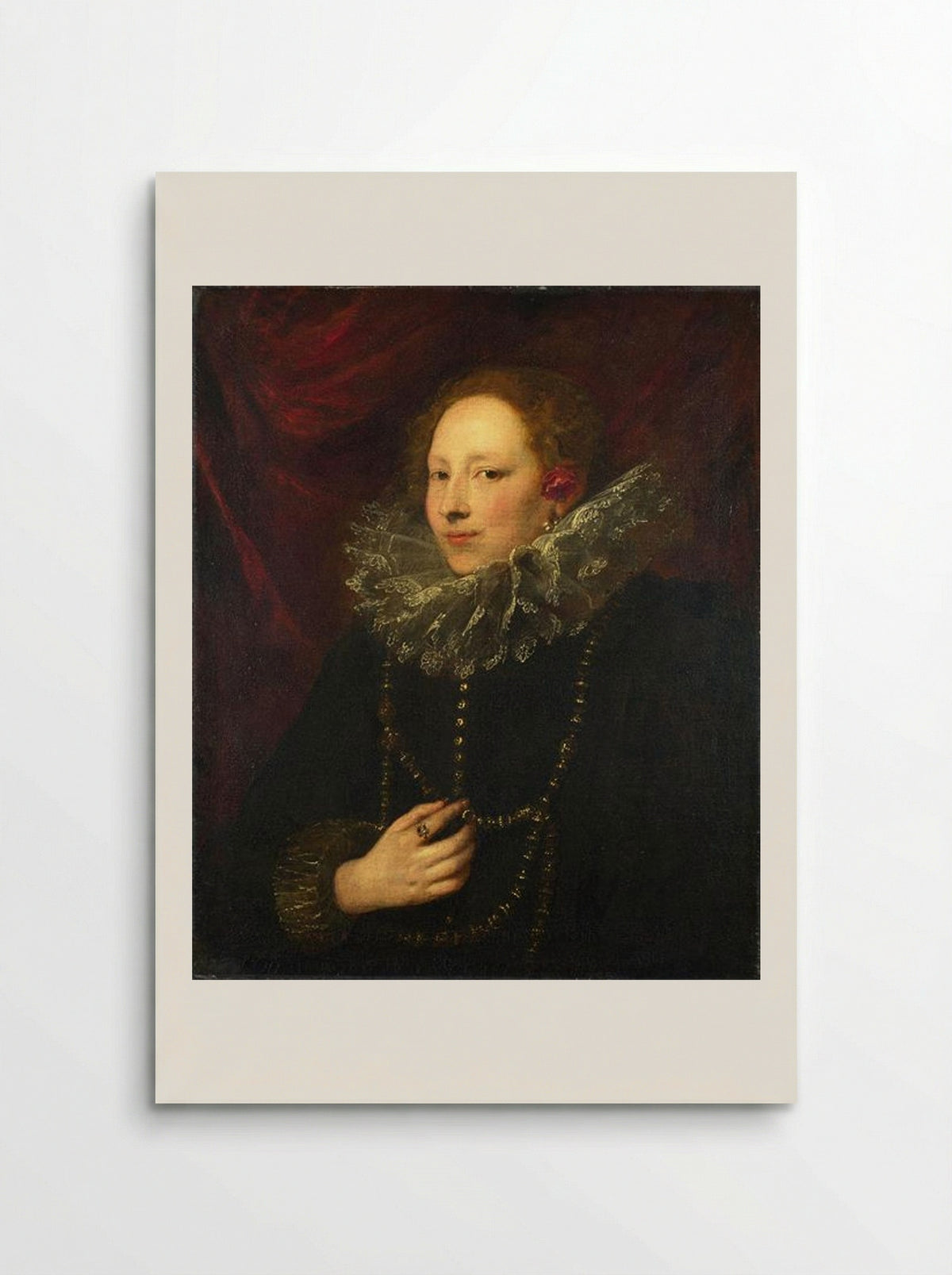 Portrait of a Woman, Called the Marchesa Durazzo - Anthony van Dyck - Poster