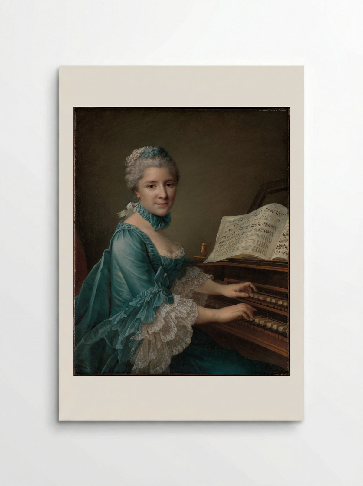 Portrait of a Woman, Said to be Madame Charles Simon Favart - François Hubert Drouais - Poster