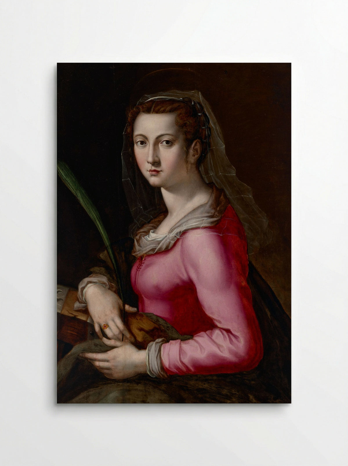Portrait of a Woman as Saint Catherine - Pier Francesco Foschi - Poster