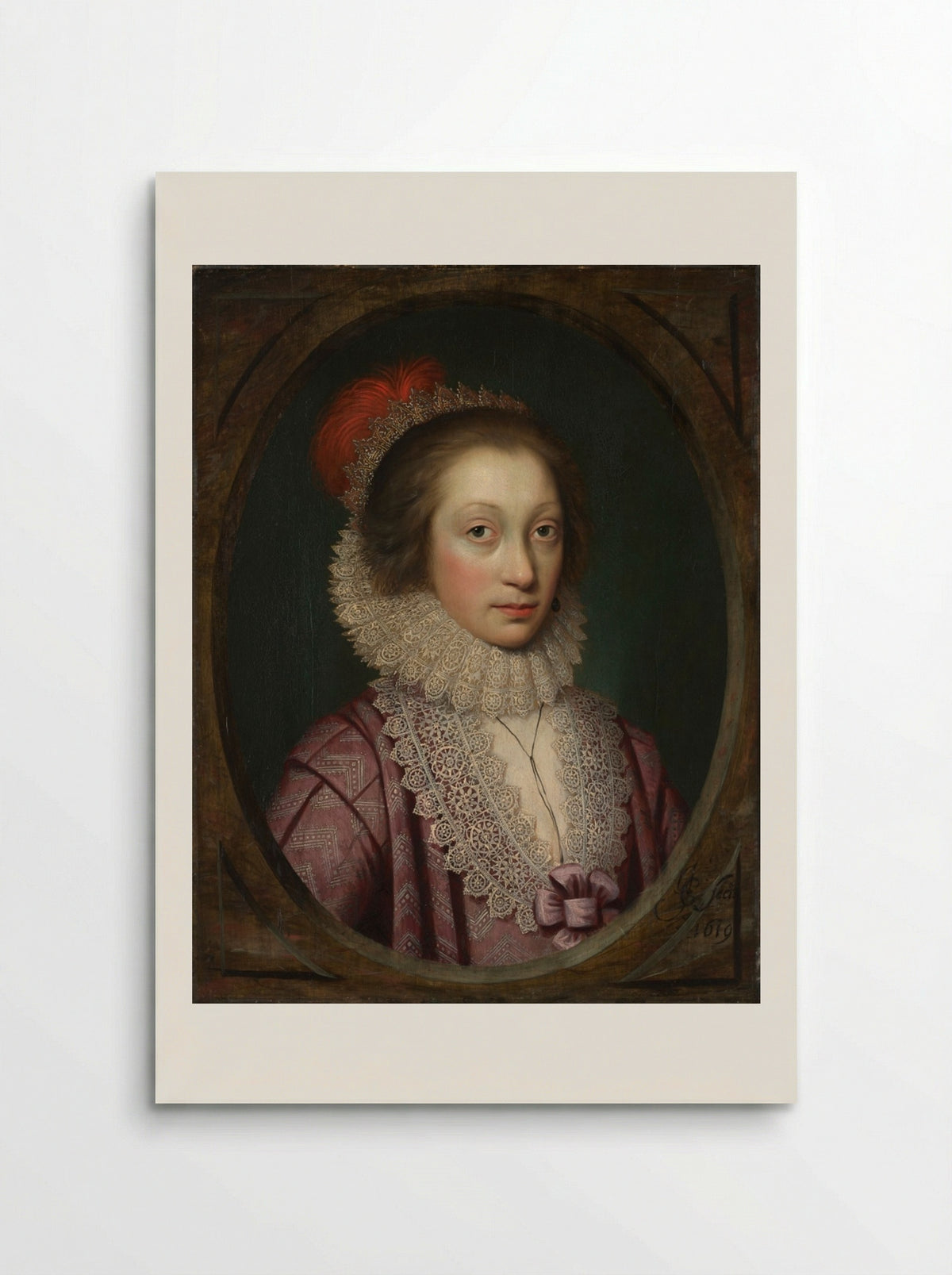 Portrait of a Woman, possibly Elizabeth Boothby - Cornelis Jonson van Ceulen - Poster