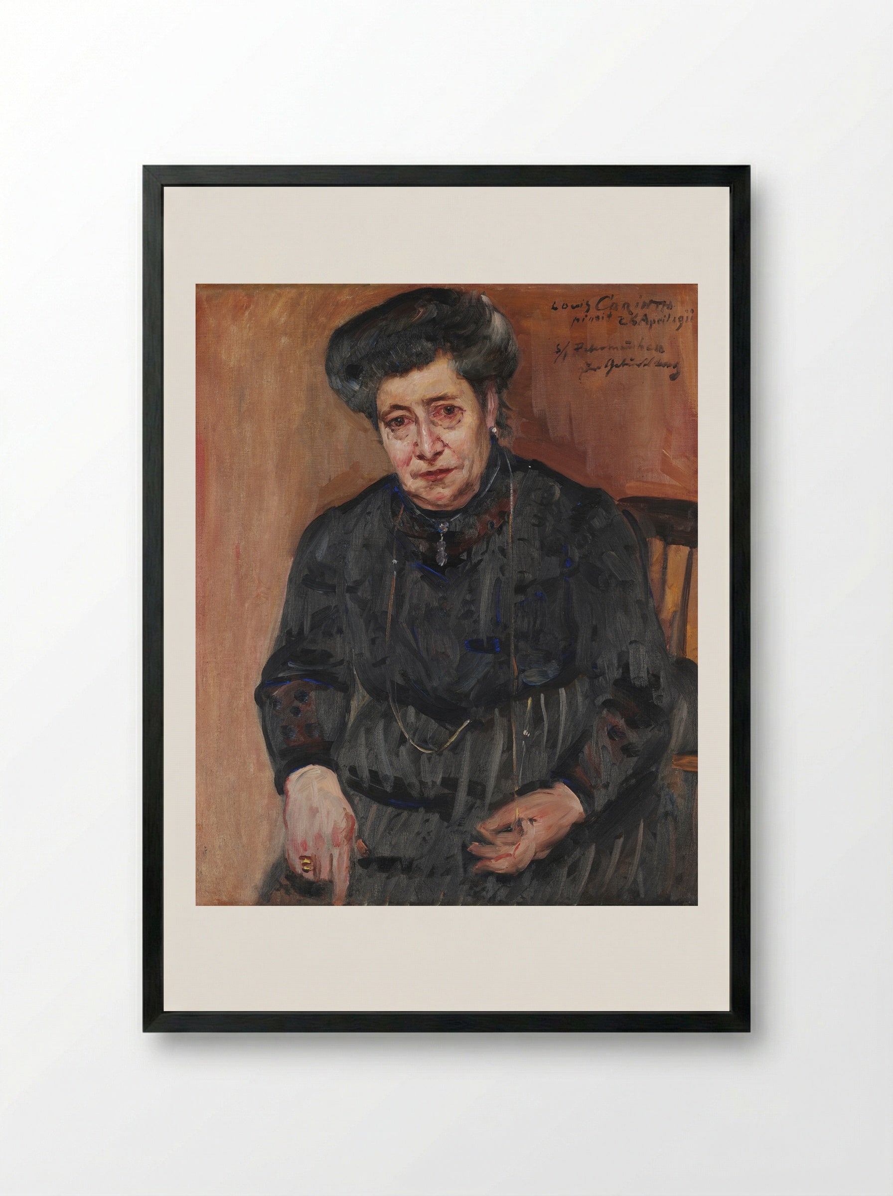 Portrait of a Woman - Lovis Corinth - Framed Print Black
