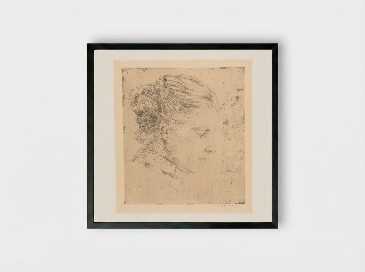 Portrait of a Woman - Frederika Henriëtte Broeksmit - Framed Print Black
