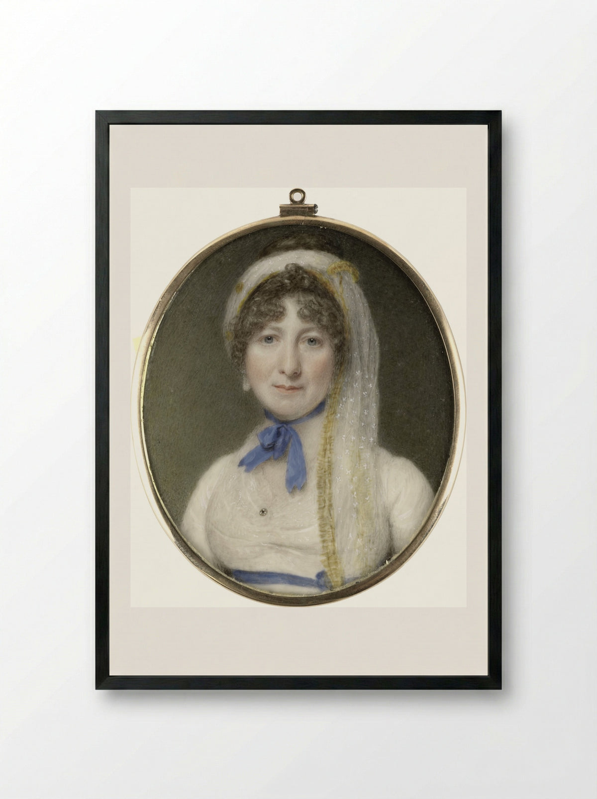 Portrait of a Woman - Richard Collins - Framed Print Black