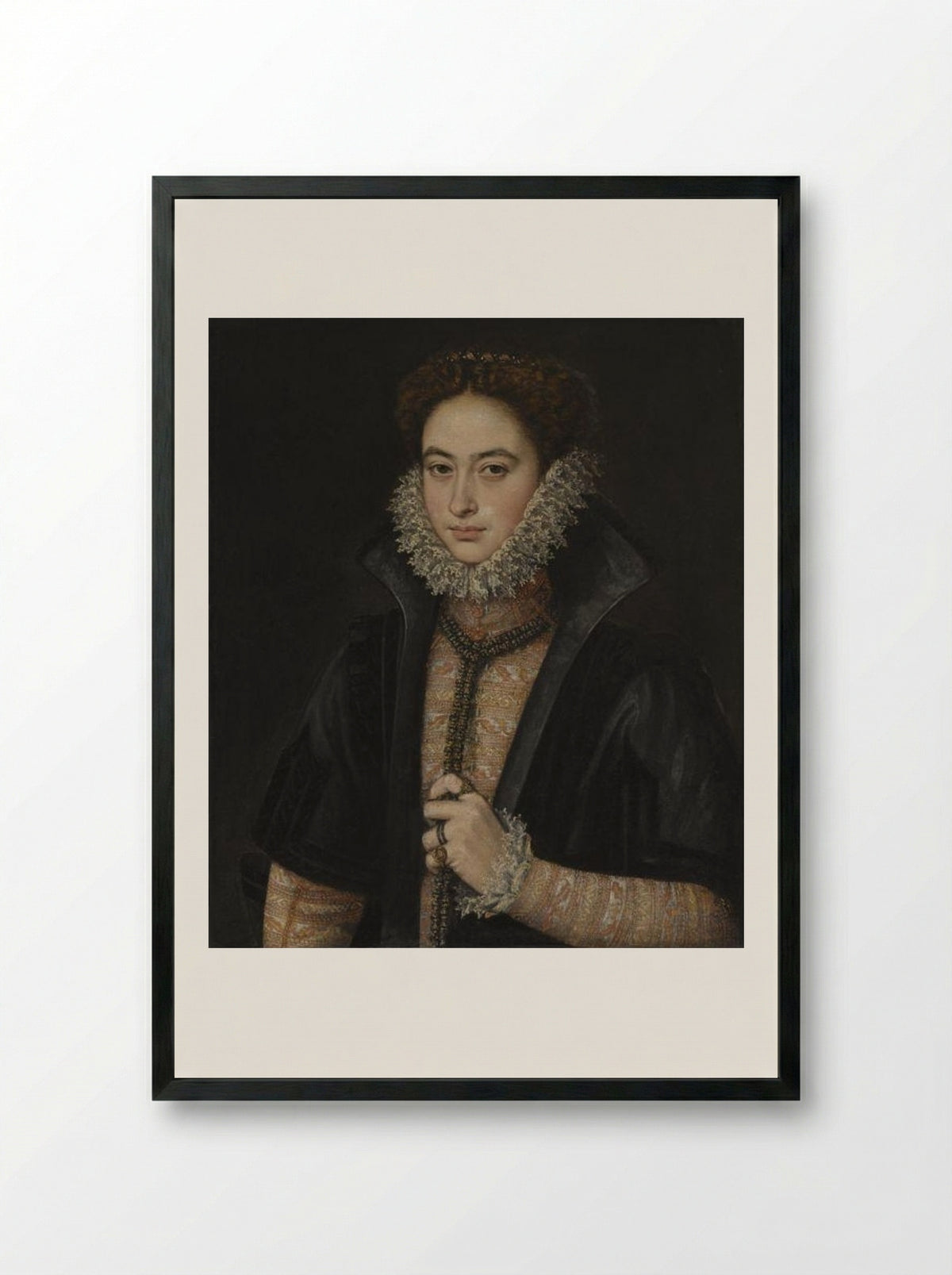 Portrait of a Woman - Rolán de Moys - Framed Print Black