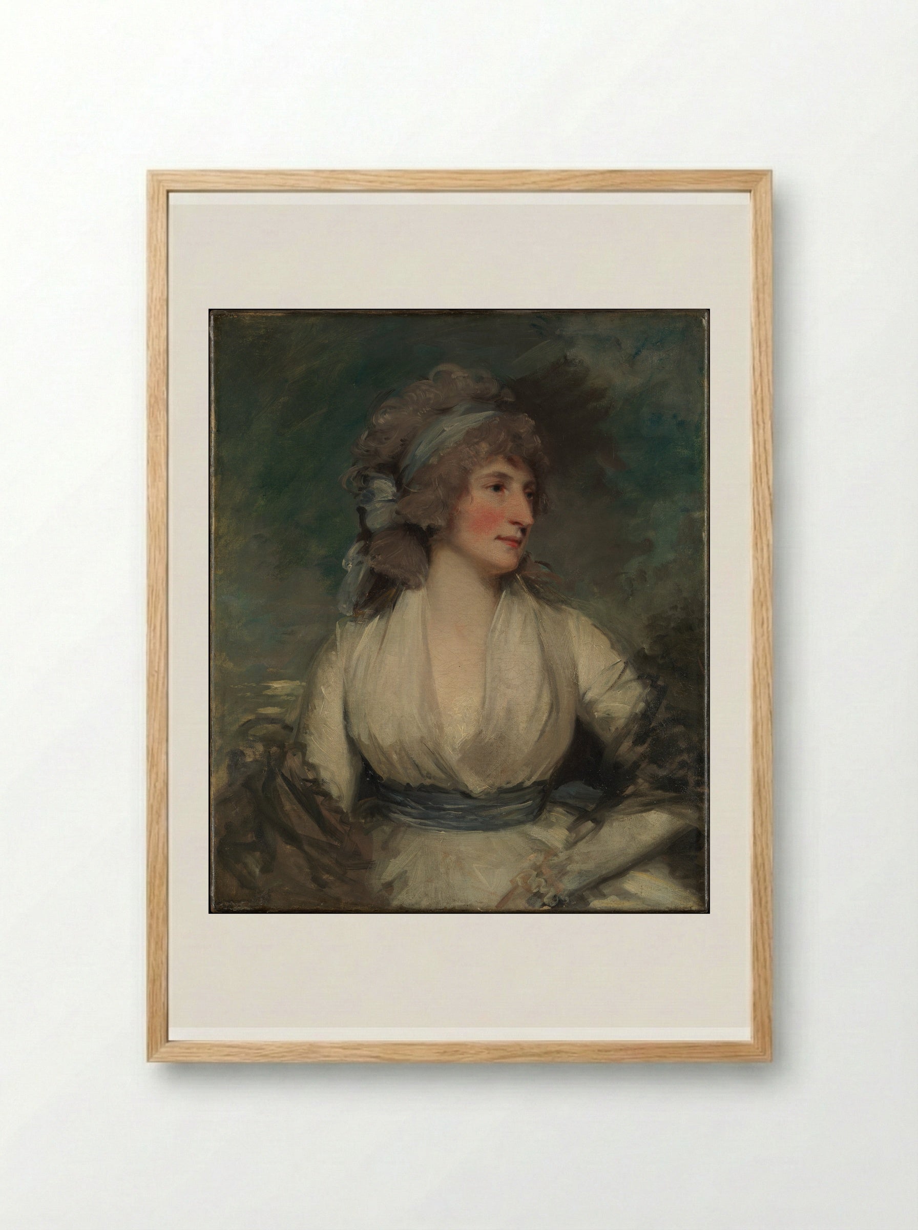 Portrait of a Woman - John Hoppner - Framed Print Wood
