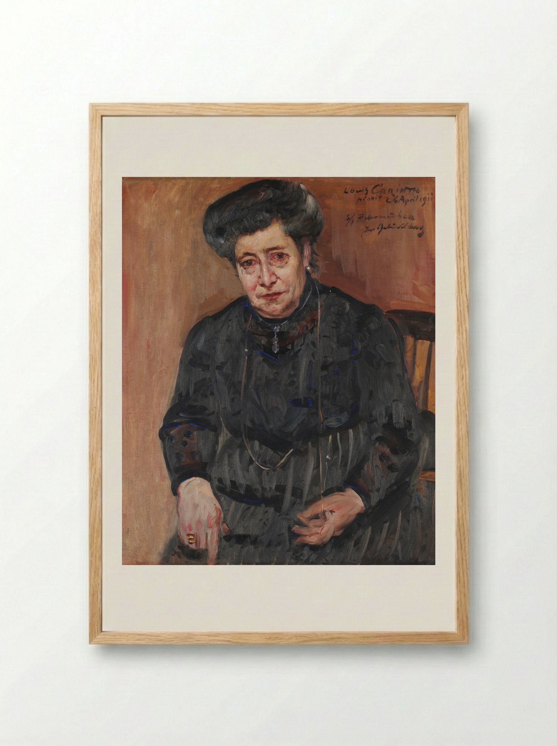 Portrait of a Woman - Lovis Corinth - Framed Print Wood