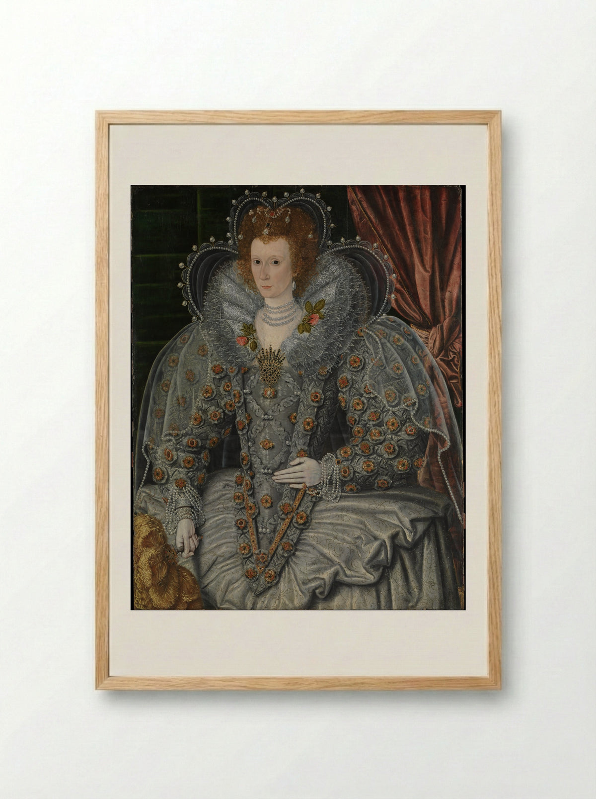 Portrait of a Woman - British School - Framed Print Wood