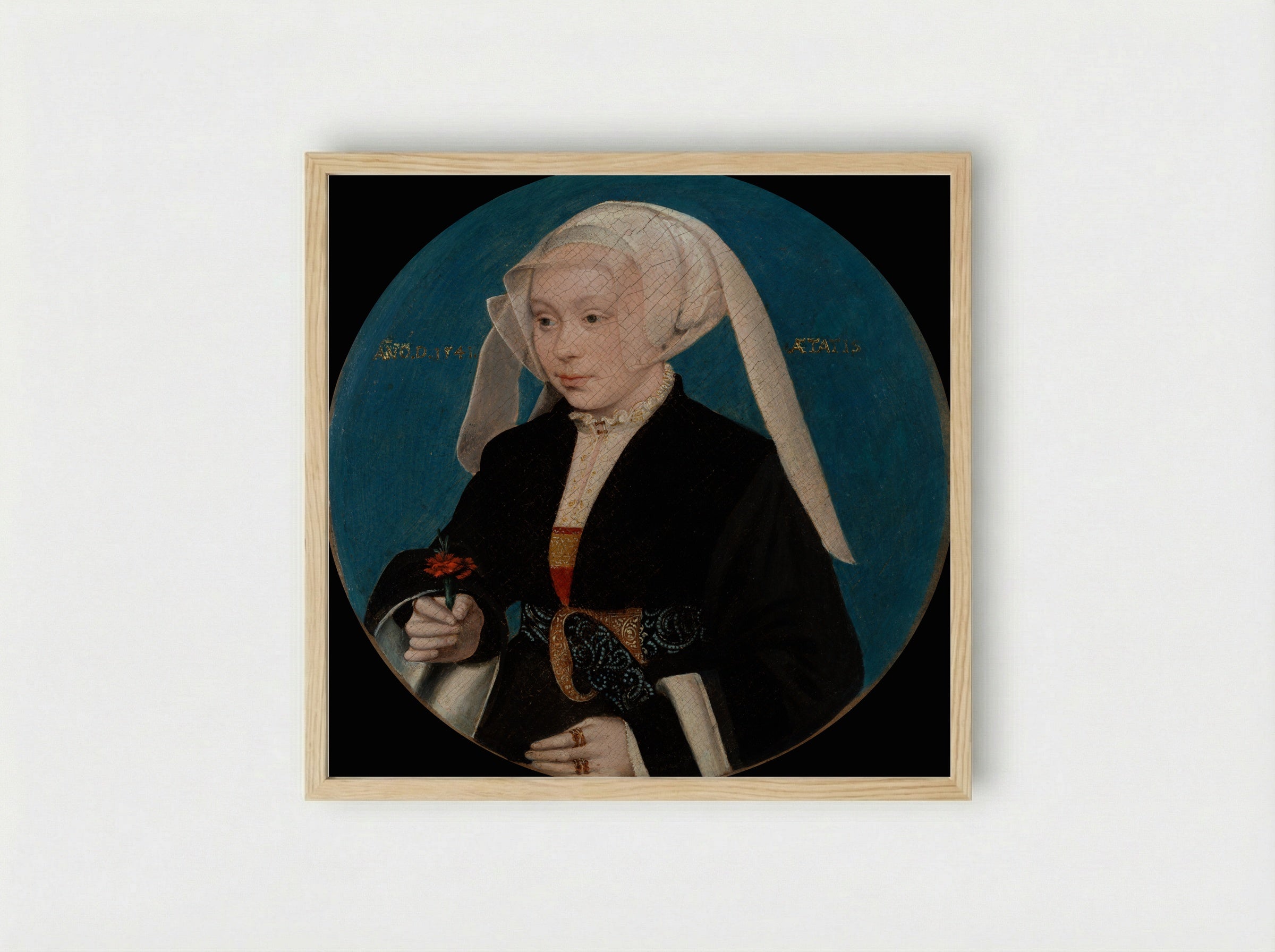 Portrait of a Woman - Bartholomaeus Bruyn the Elder - Framed Print Wood