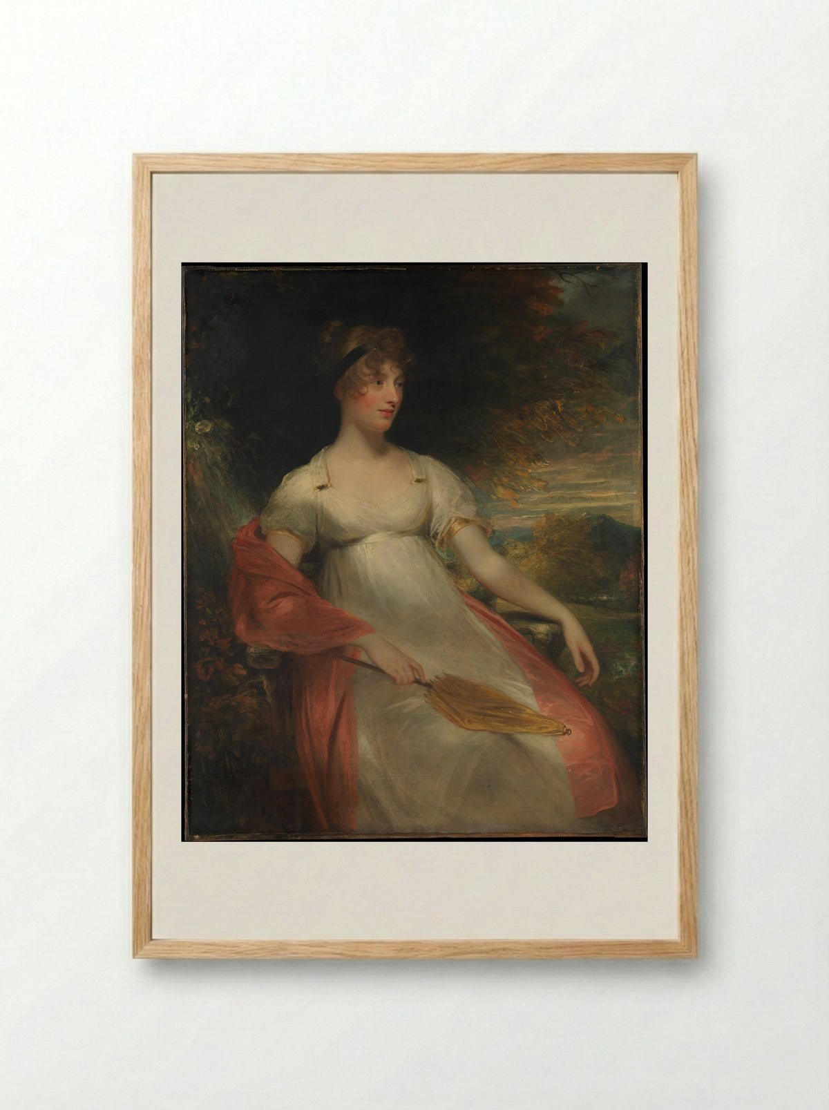 Portrait of a Woman - Sir William Beechey - Framed Print Wood