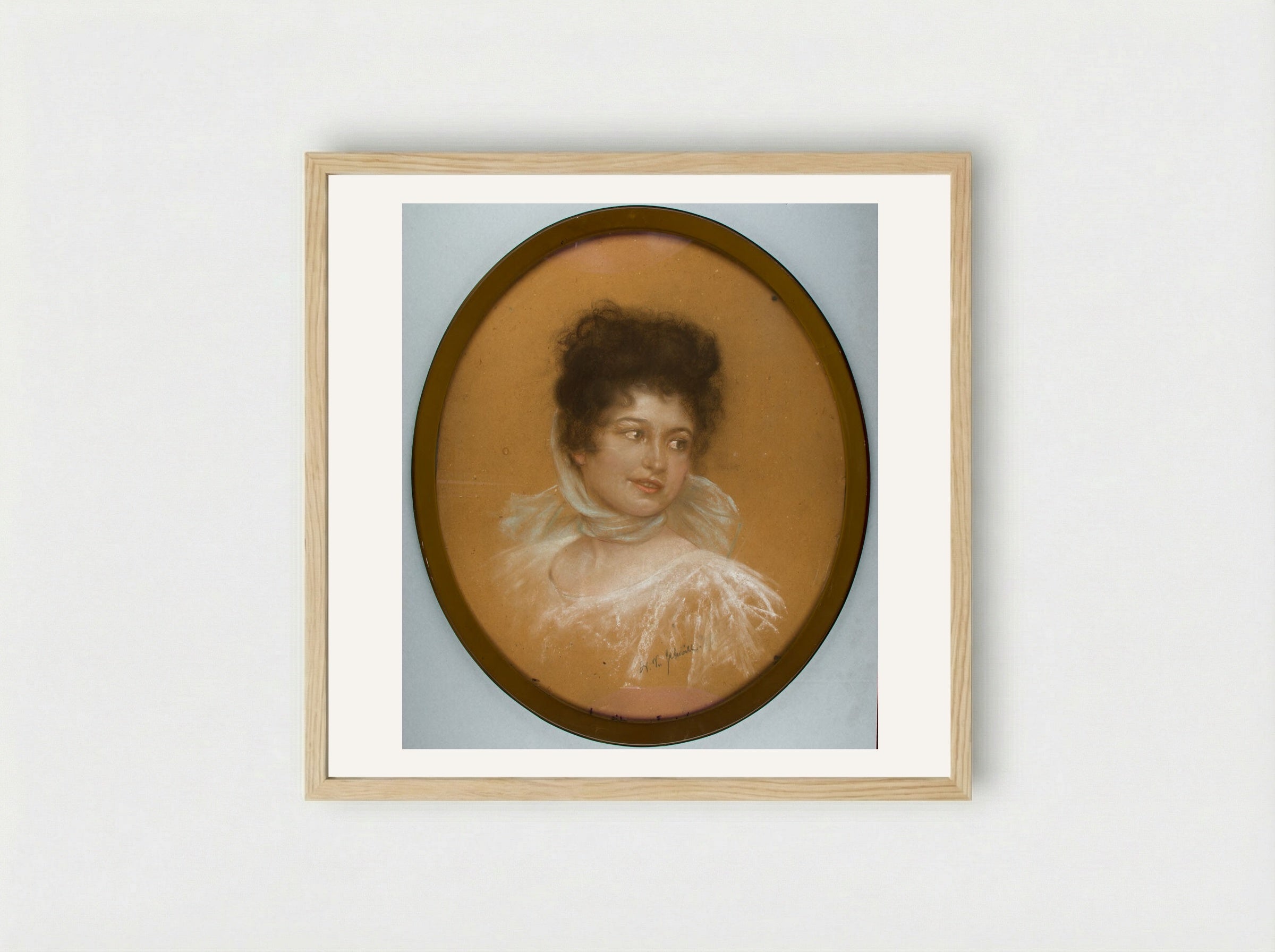 Portrait of a Woman - William Valentine Schevill - Framed Print Wood
