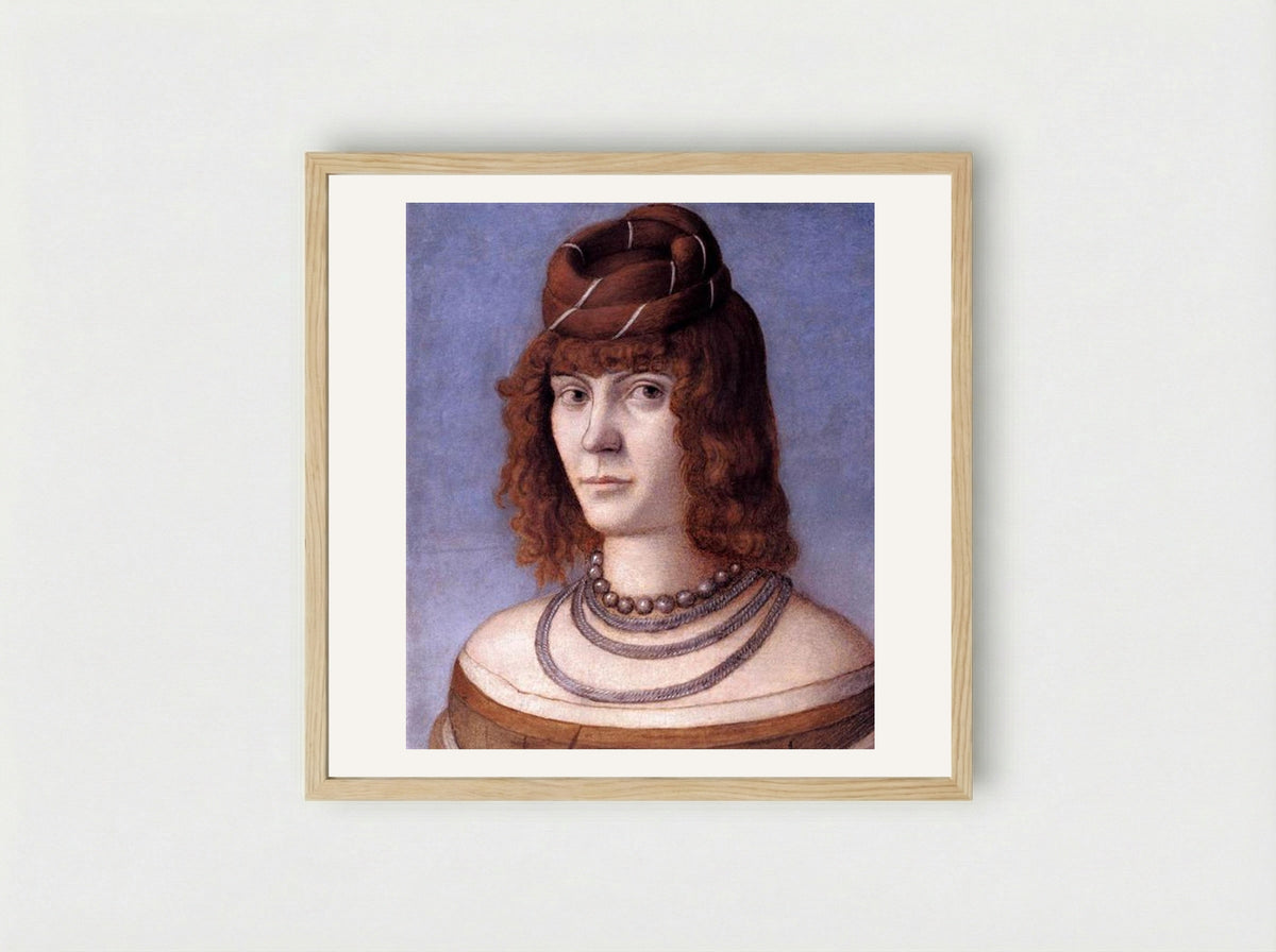 Portrait of a Woman - Vittore Carpaccio - Framed Print Wood