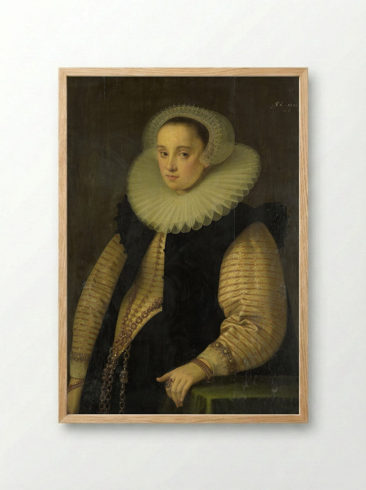 Portrait of a Woman - Gortzius Geldorp - Framed Print Wood