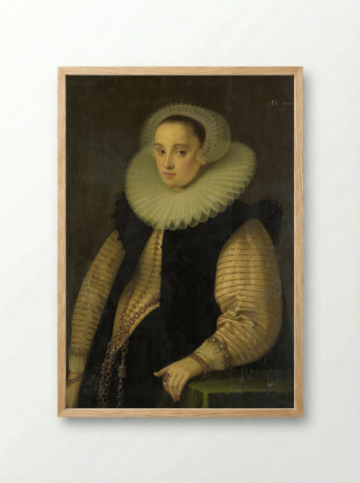 Portrait of a Woman - Gortzius Geldorp - Framed Print Wood