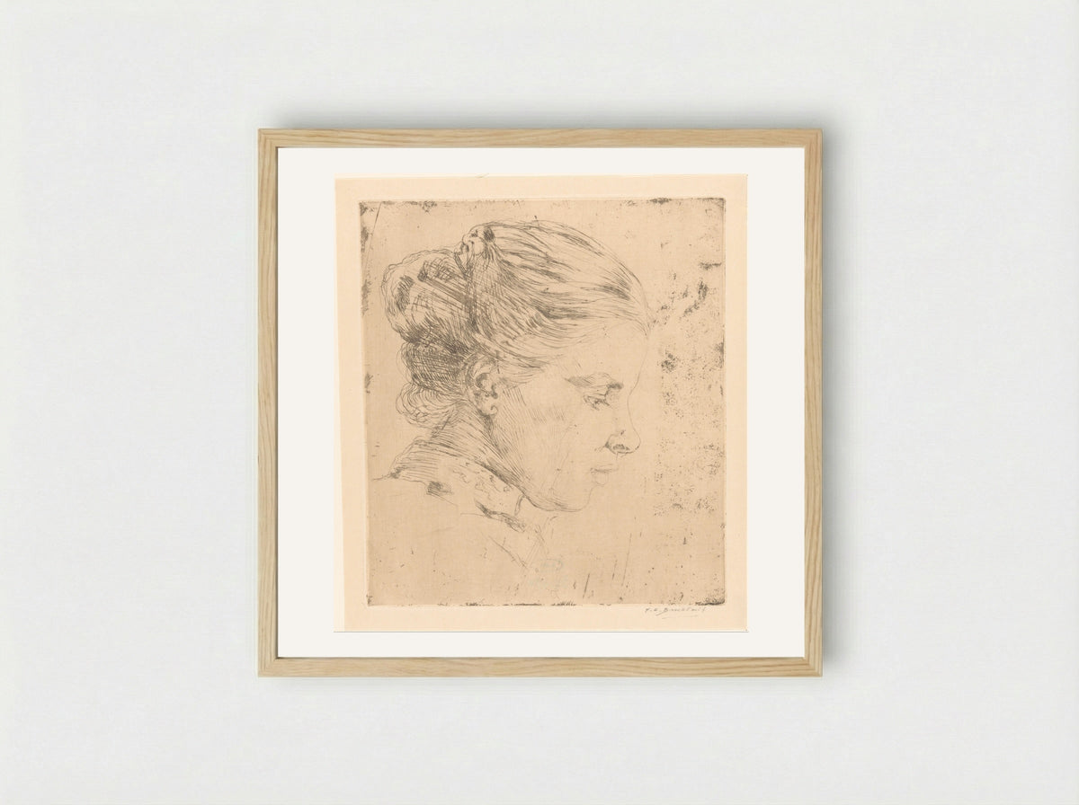Portrait of a Woman - Frederika Henriëtte Broeksmit - Framed Print Wood