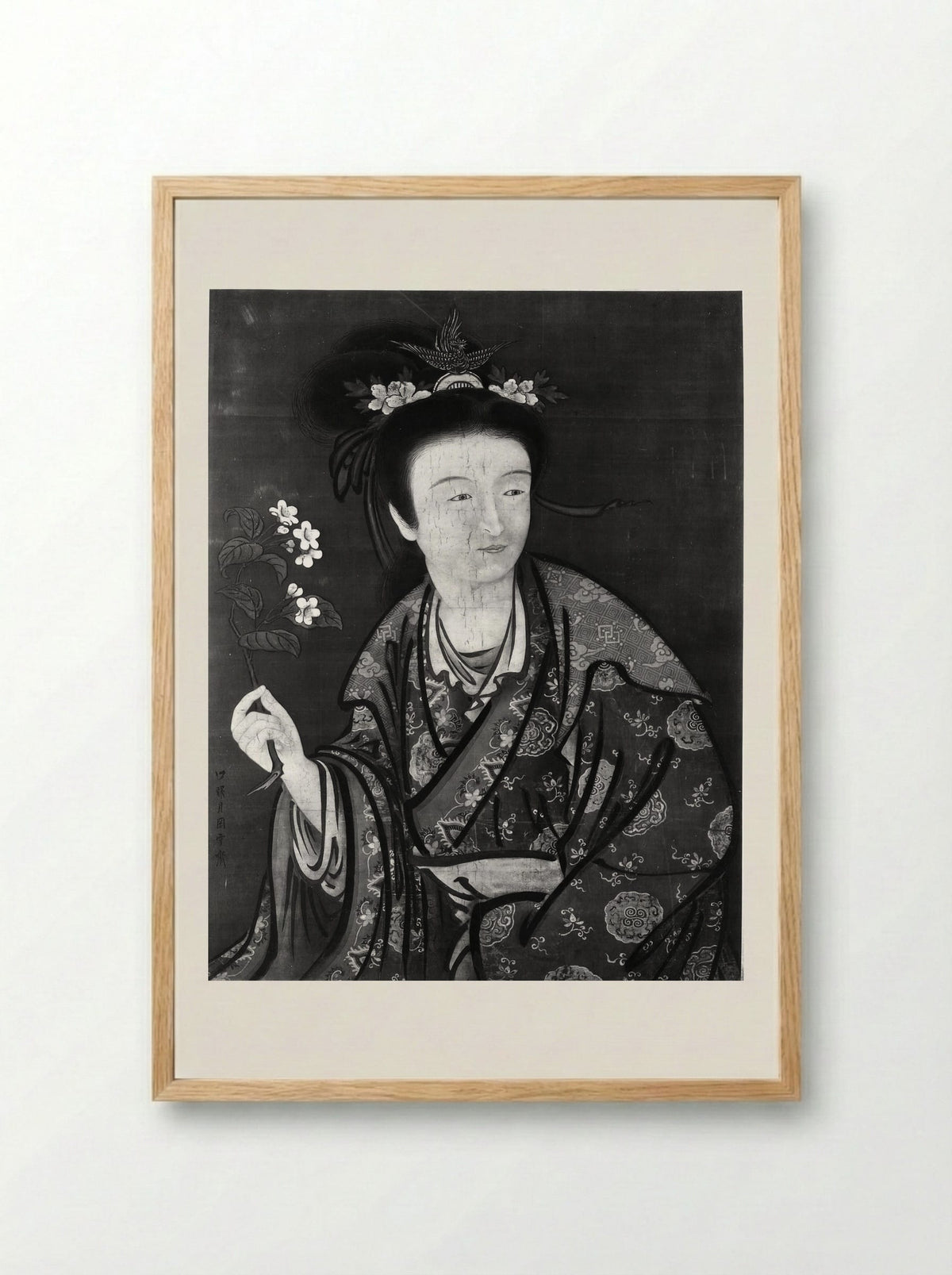 Portrait of a Woman - Tsukioka Sessai - Framed Print Wood