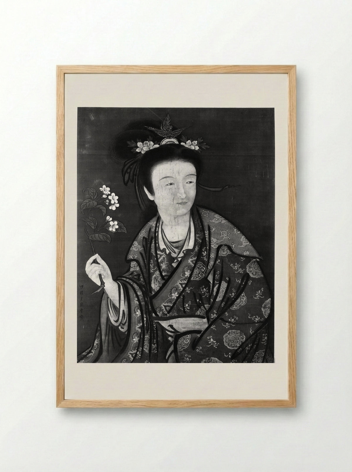 Portrait of a Woman - Tsukioka Sessai - Framed Print Wood