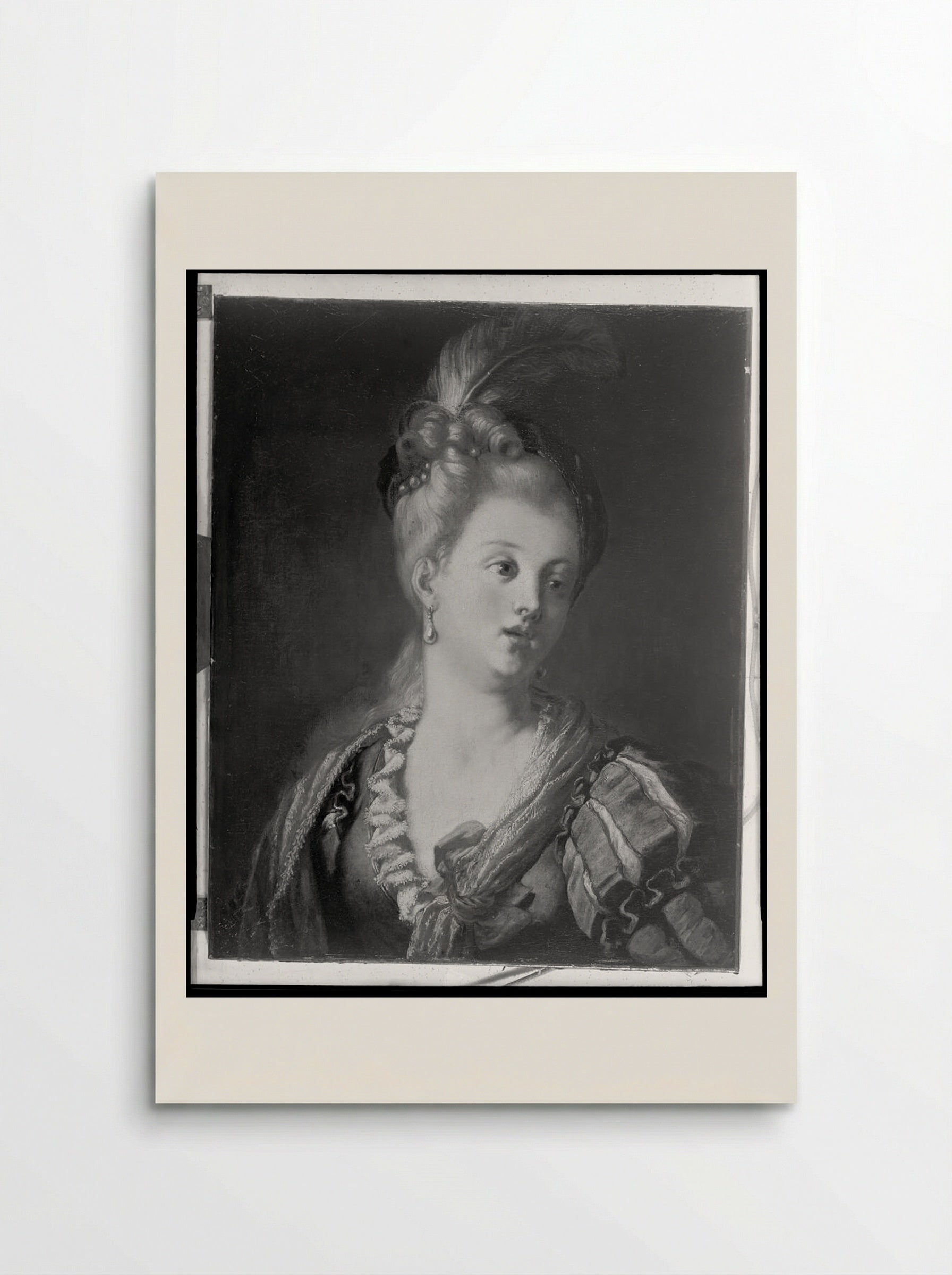 Portrait of a Woman - Jean-Antoine Watteau - Poster
