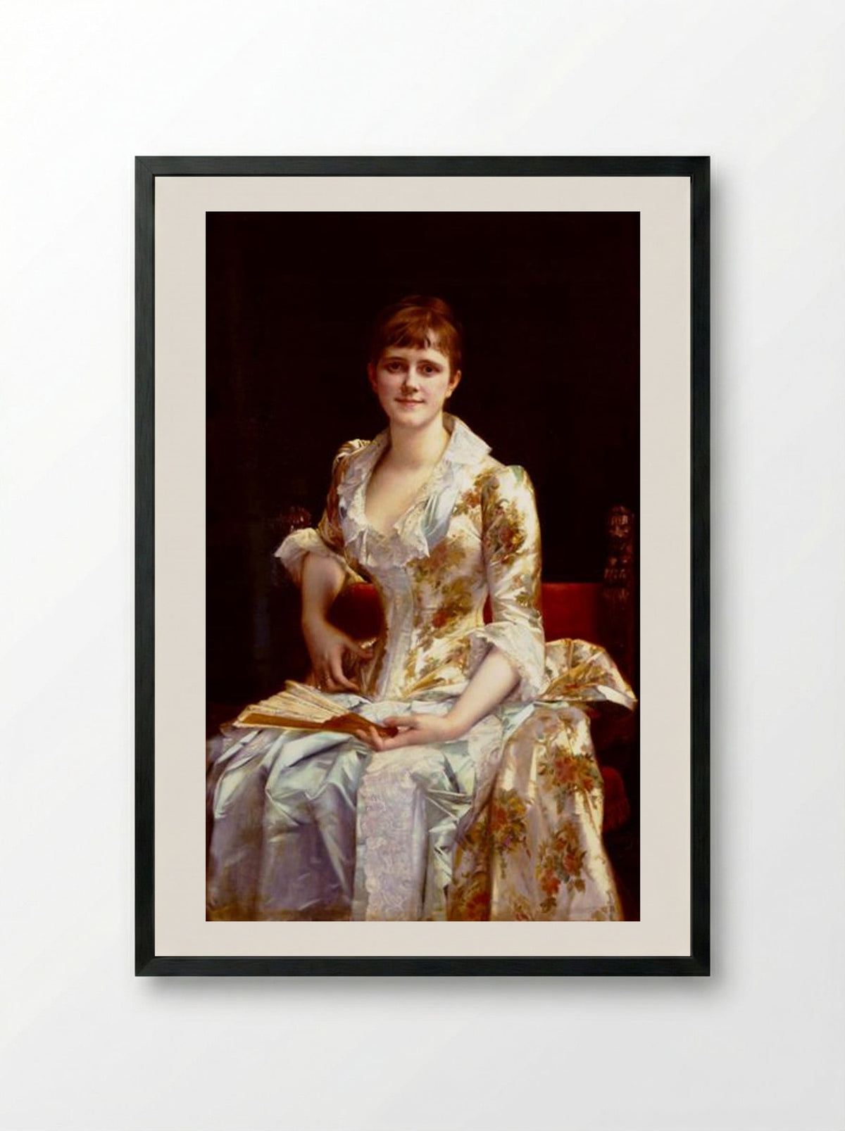 Portrait of a Young Lady - Alexandre Cabanel - Framed Print Black