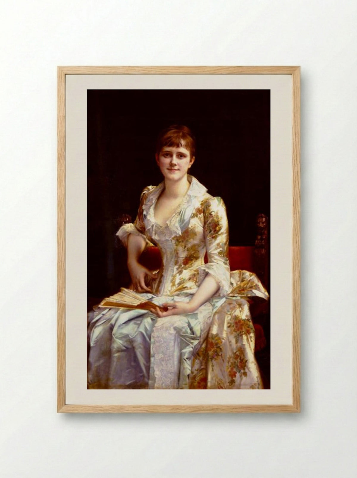 Portrait of a Young Lady - Alexandre Cabanel - Framed Print Wood