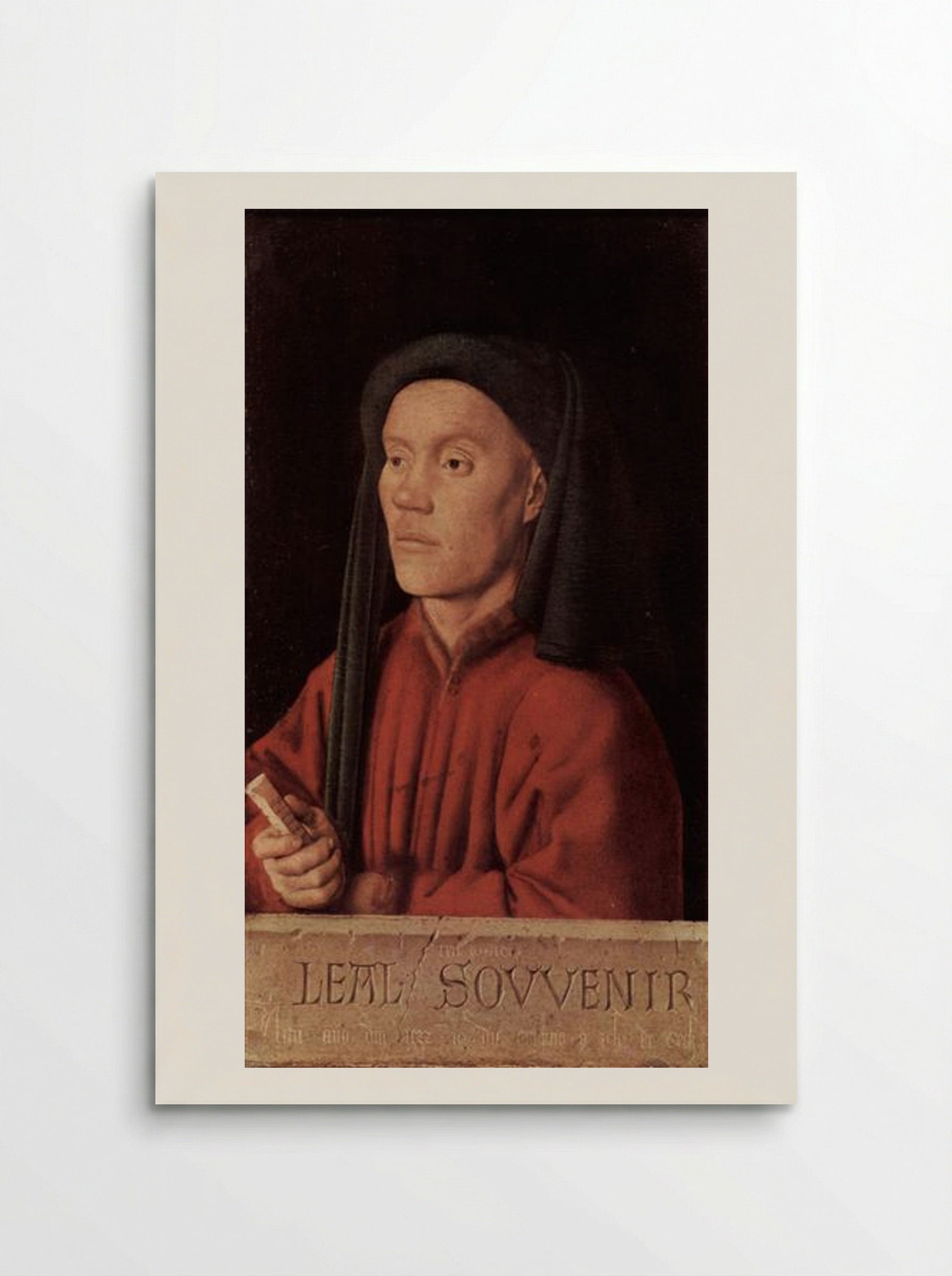 Portrait of a Young Man (Leal Souvenir) - Jan van Eyck - Poster