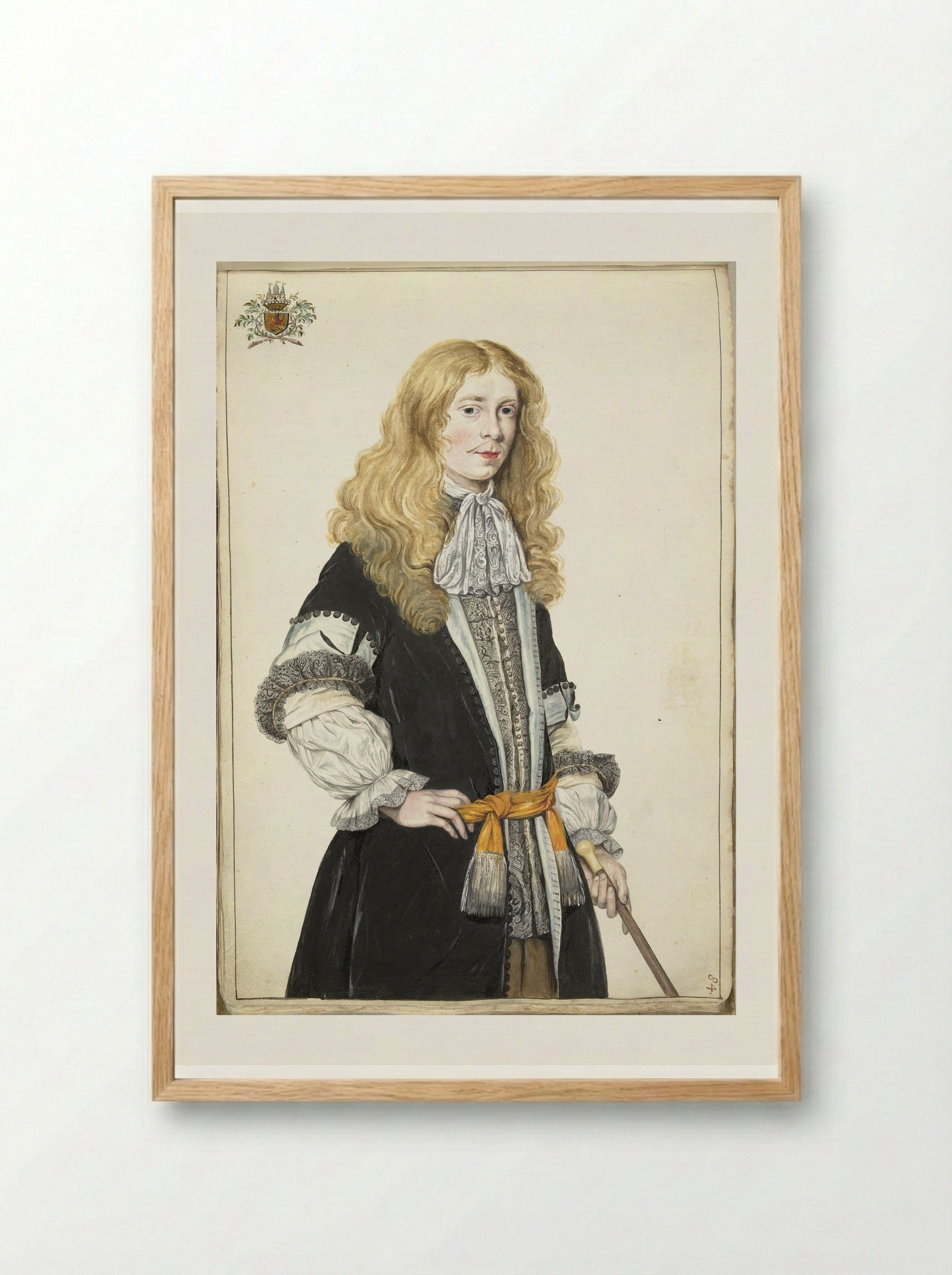 Portrait of a Young Man - Moses ter Borch - Framed Print Wood