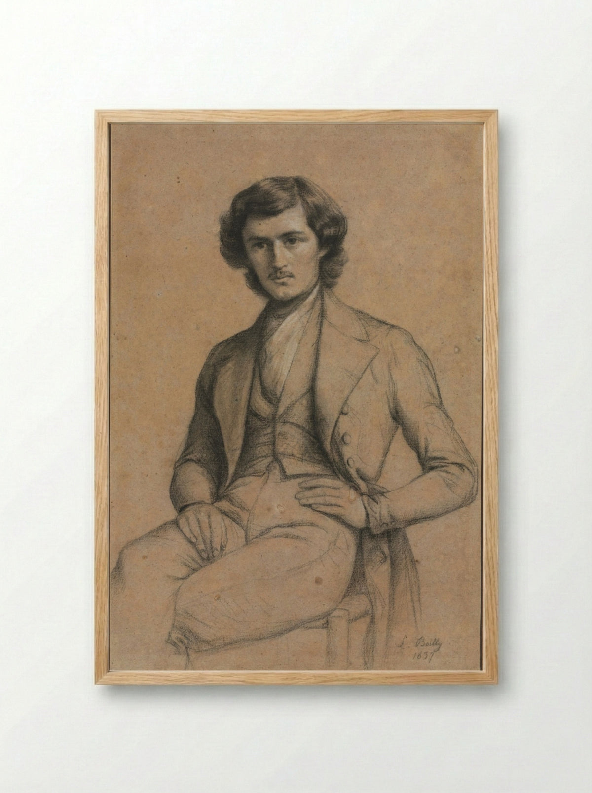 Portrait of a Young Man - Louis Léopold Boilly - Framed Print Wood