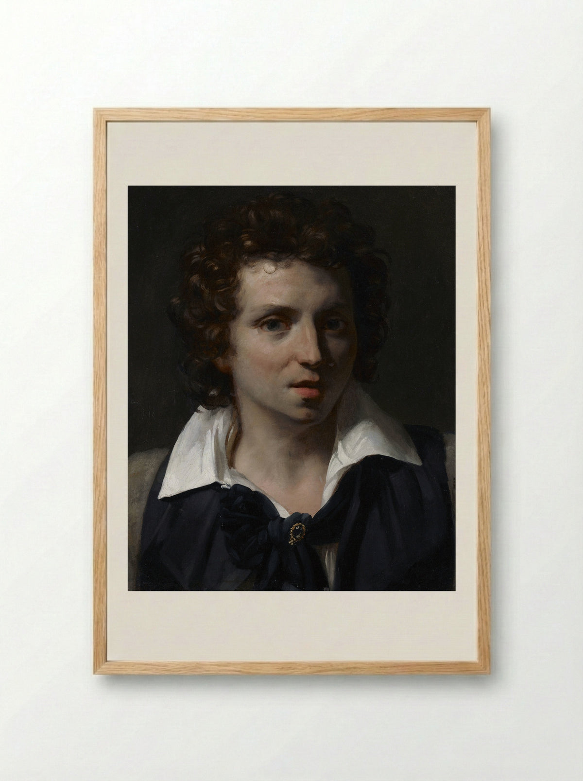 Portrait of a Young Man - Théodore Géricault - Framed Print Wood